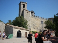Famg med det ældste af de tre tårn i San Marino- Guaita. Tårnet er bygget i 11 hundrede tallet.