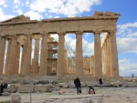 Parthenon templet er opført helt i pentelisk marmor fra et brud i nærheden af Athen
