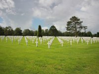 Normandy American Cemetery hvor 9.388 soldater ligger begravet.